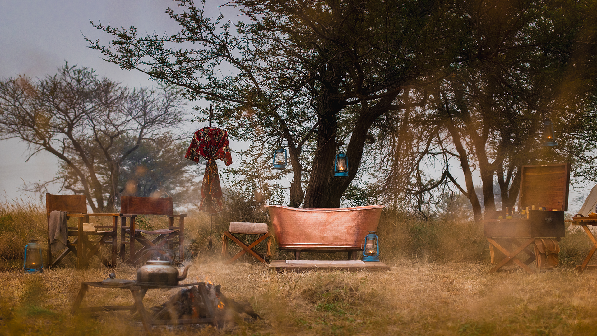 Luxury safari camping