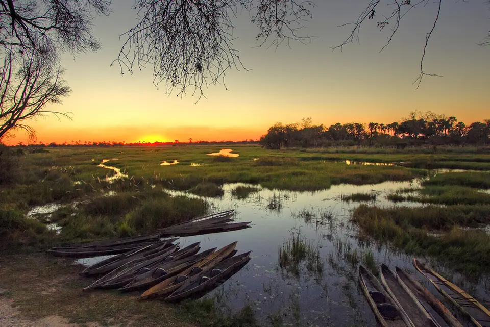 Mokoros in the Okavango Delta